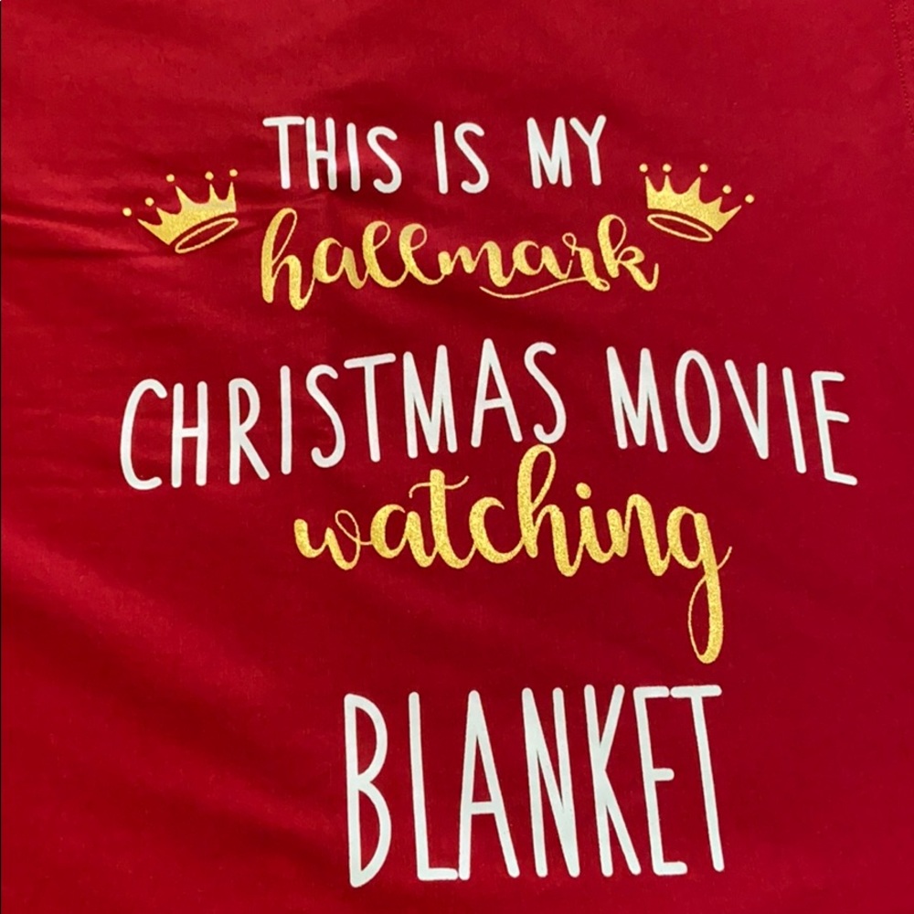 Red Hallmark Movie blanket